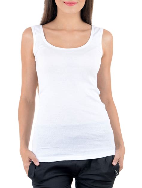 White Cotton Tank Top 